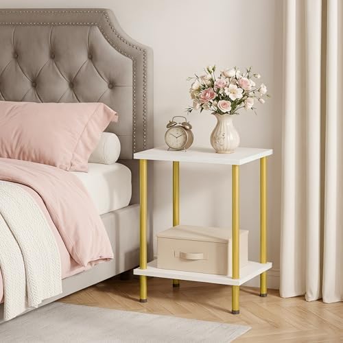 HOOBRO End Tables Set of 2, Small Side Tables, Nightstands for Small Spaces