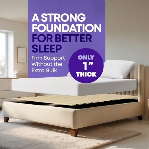 Greaton, 1-Inch Extra Heavy Duty Horizontal Wooden Bunkie Board/Bed Slats, Twin XL(39"), Beige