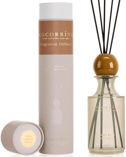 COCORRÍNA Reed Diffuser 8.5 oz Large Capacity White Pine Scent