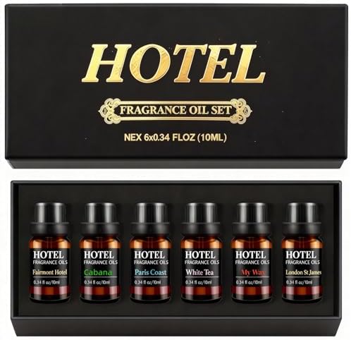 Hotel Collection Luxury Scent for Diffuser Oils Set Inspired by Iconic 5-Star Hotels- Aromatherapy Essential Oils for Diffuser & Home Scenting