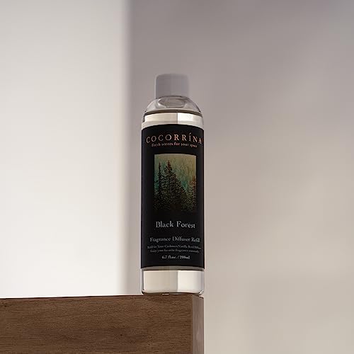 COCORRÍNA Reed Diffuser Refill - Black Forest 6.7 oz. Scented Oil for Reed Diffuser Home Fragrance for Bedroom, Bathroom Home Decor