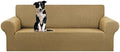 KEKUOU Stretch Oversized Couch Covers for Sofa Slipcover,Tan