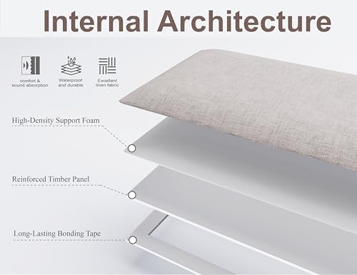 Peel and Stick Upholstered Headboard Queen Size, 9 Panels