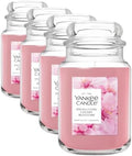Yankee Candle Enchanting Cherry Blossoms Scented Candle, 22oz New Large Jar (Pack of 4)