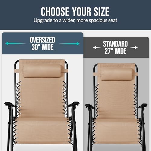 Best Choice Products Set of 2 Extra Wide Zero Gravity Chair Recliner