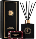Black Reed Diffusers for Home | Premium Long-Lasting Fragrance Diffuser | Reed Diffuser Sticks in Oil Set | Smells Good in Bathroom & Office | Black, Spice Fragrance Oils Scent (5 oz)