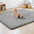 1.3" Thick Baby Floor Play Mat 59x71 Padded Foam Mat, Light Grey