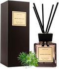 White Musk Cedar Reed Diffuser Freshen Up Your Living Space Transform Your Home with Natural Fragrance Room Scent Diffuser with 5 Diffuser Sticks 7.04 oz - Black