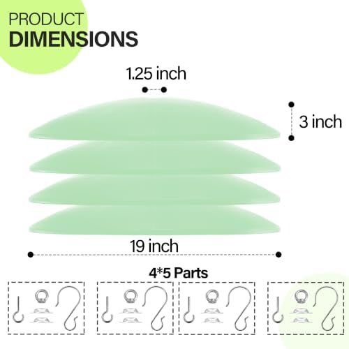 19.25-Inch Extra Large Squirrel Baffle,Hummingbird Feeder Shade Dome Cover, Bird Feeder Rain Guard, Hanging Squirrel Proof for Shepherd's Hook Outdoors(Grass Green) 2 Pack