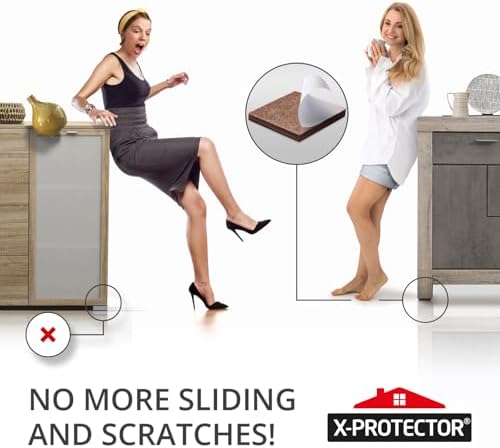 X-PROTECTOR Non Slip Furniture Pads – 12 Premium Furniture Grippers 3"!