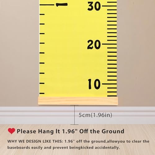 Growth Height Chart for Kids, Removable 79"x7.9" (Sunshine)