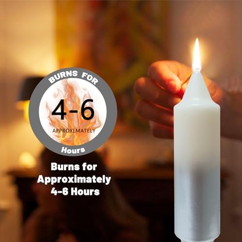 NJAO HOO Silver Christmas Candles 5 Inch Short Taper Candle Metallic Candlesticks Unscented Candle Set for Home Decor Christmas Party Dinner Candles, 4 Pack