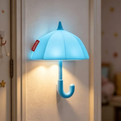 Umbrella Night Light for Kids, Silicone Lamp for Kids Room Entryway Decor
