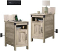 WLIVE End Tables for Living Room & Bedroom w/Charging, Narrow Nightstand