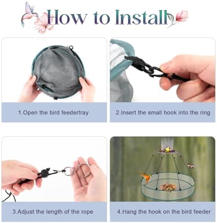 2 Pcs Bird Seed Catcher Tray for Hanging Bird Feeder Platform