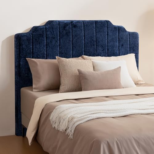 Queen Headboard, Blue Upholstered Headboard for Bed, No Assembly