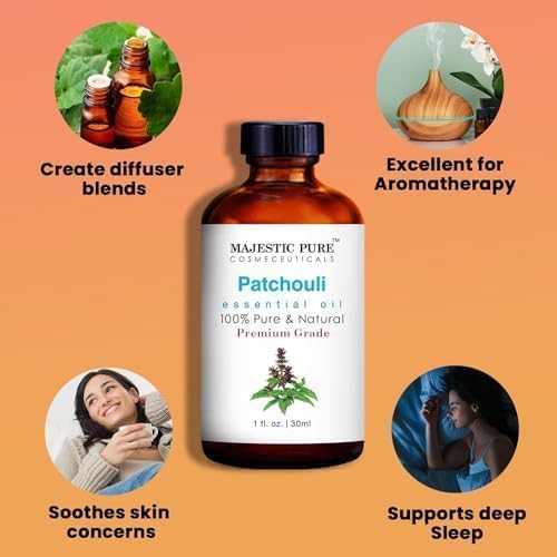 Majestic Pure Patchouli Essential Oil for Diffuser - 1 Fl Oz