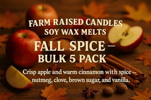 1 Pound - Fall Spice Wax Melts - American Made Soy - Hand Poured - Variety Pack, 5 Count