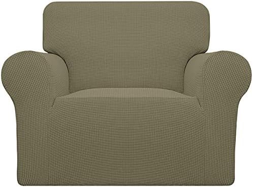 Easy-Going Stretch Chair Slipcover with Arm Washable Khaki