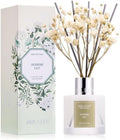Airkeep Reed Diffuser Set, 3.38 fl oz (100 ml) - Jasmine Lily Lemon Oil Diffusers with 8 Reed Sticks, Home Fragrance Reed Diffuser for Bathroom Shelf Decor