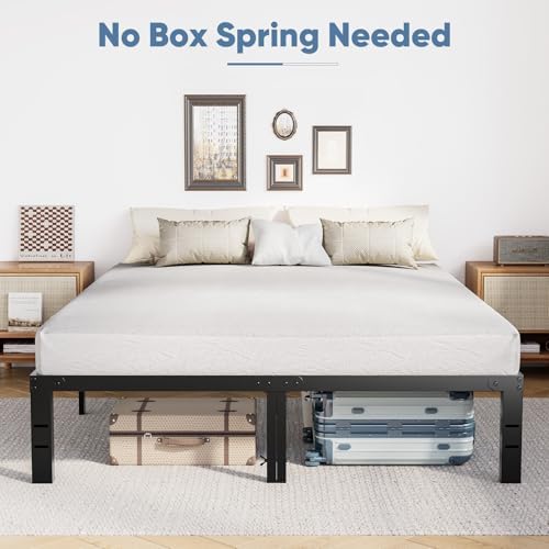 DUMOS King Bed Frames, 12 Inch Height Metal Platform Bed Frame