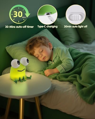 Frog Night Light, Cute Funny Gifts,Dimmable Nursery Bedside Lamp Room Decor