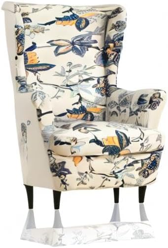 Wing Chair Slipcover, 2-Piece Printed Wingback Chair Cover