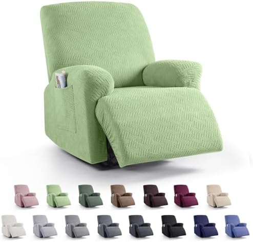 KinCam Recliner Chair Covers, Stretch Reclining Cover, Light Green