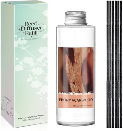 SCENTORINI Reed Diffuser Oil Refill Ebony Agarwood Essential Oil 6.76 Fl Oz