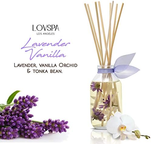 Reed Diffuser Set - Lavender Vanilla Scented Diffuser with Sticks
