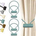 Hion Magnetic Curtain Tiebacks Blue 4pcs, Curtain Holdbacks Hooks Holders