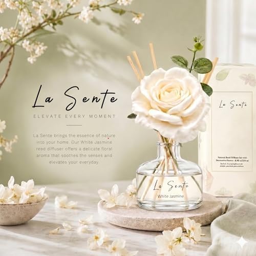 White Jasmine Reed Diffuser Set, 8.5 fl. oz / 250ml