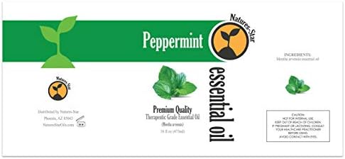 Natures-Star Peppermint Essential Oil, 4 Pack 16oz Each, 64oz Bulk, Therapeutic Grade Peppermint Essential Oil for Aromatherapy, Soap Making, Candles, Diffuser