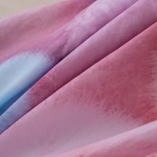 Bedding Fitted Sheet with Deep Pocket,3D Pattern Sweet Heart Printed Fabric Bed Sheets (Pink Heart, Twin)