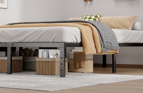 LUMUNANCE Metal Bed Frame King Size 14 Inch with Underbed Storage Space