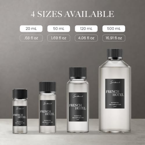 Scentiment French Hotel Diffuser Oil - Premium Hotel Scent with Notes of Clove, Patchouli & Sandalwood Home Scent, Aromatherapy Fragrance Oil Diffuser Refill - 0.68 fl oz (20 mL)