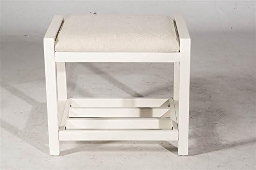 Hillsdale Furniture Amelia, White Vanity Stool