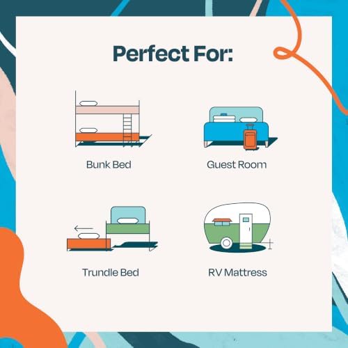 Linenspa 5 Inch Gel Memory Foam Mattress, Firm, Bed in a Box, Twin XL Size