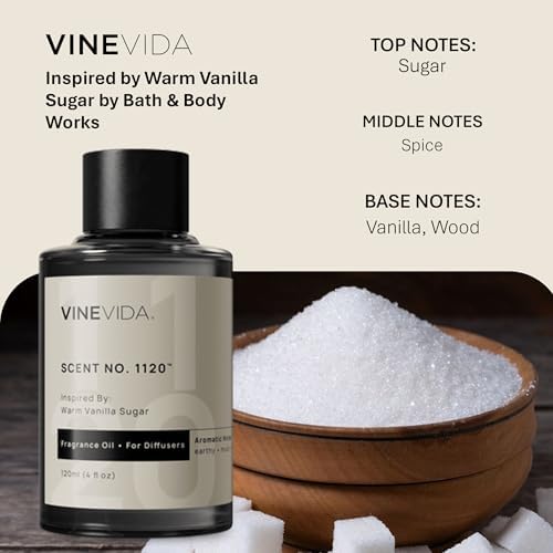 VINEVIDA [4 Fl Oz] Scent NO. 1120 Fragrance Oil for Cold Air Diffusers, Aromatic Notes of Earthy Musk Vanilla, Essential Oils for Diffuser Oil Refill & Air Freshener Room Spray