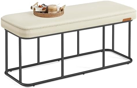 VASAGLE Storage Ottoman Bench for Entryway, PU Leather, Loads 660 lb
