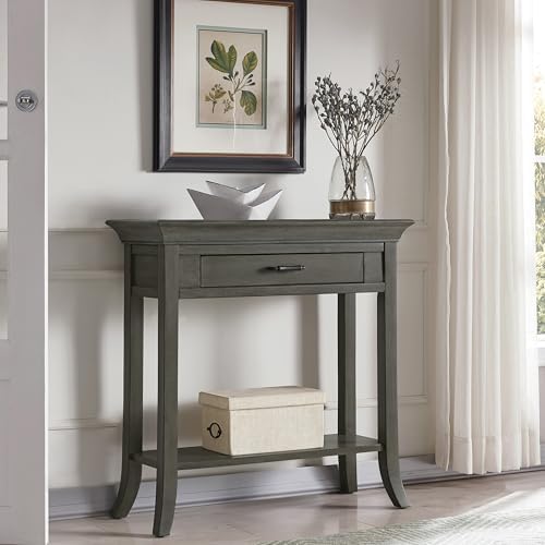 Leick Home Topol Console Table, 30", Smoke Gray