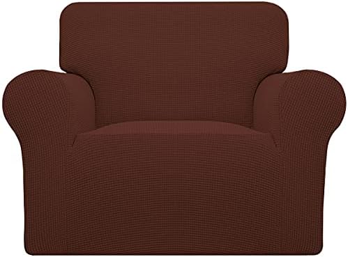 Easy-Going Stretch Chair Slipcover with Arm Washable Coffee