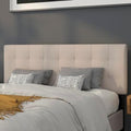 EMMA + OLIVER Beige Queen Quilted Tufted Headboard