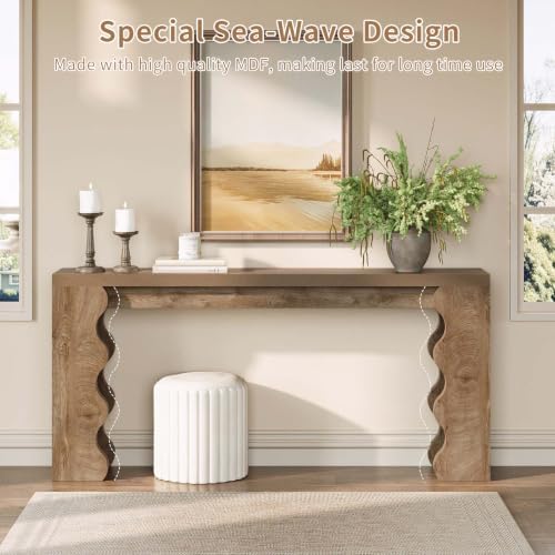 70.9" Farmhouse Entryway Table, Wood Console Table, Behind Couch table