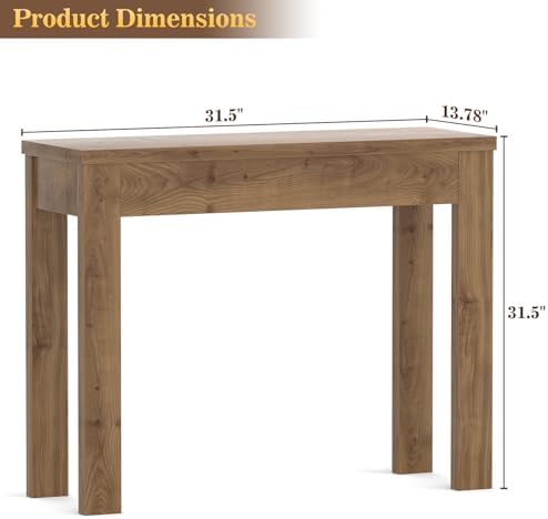 Armocity Small Console Table for Entryway, 32" Farmhouse Narrow Sofa Table