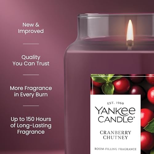 Yankee Candle Cranberry Chutney Scented Candle, 22oz Large Jar