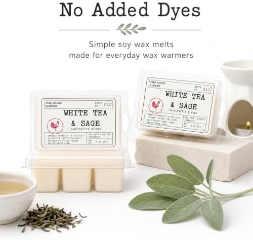 White Tea & Sage Soy Wax Melts, 2 Pack, 6 oz