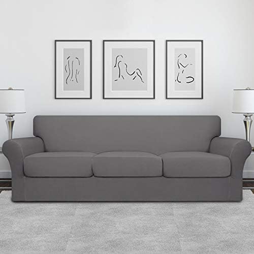 Easy-Going 4 Pieces Oversized Stretch Couch Cover for Dogs Washable