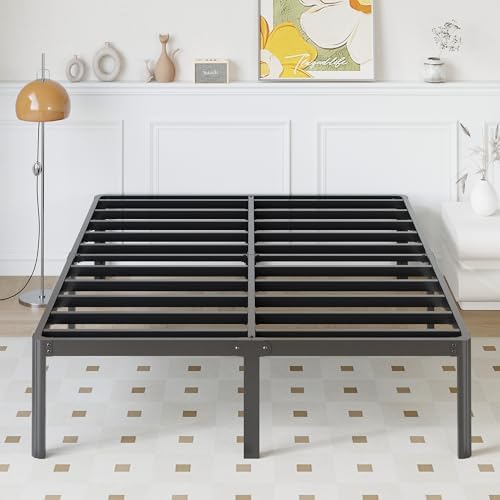 14 Inch Queen Bed Frame Heavy Duty with Rounded Corner Legs