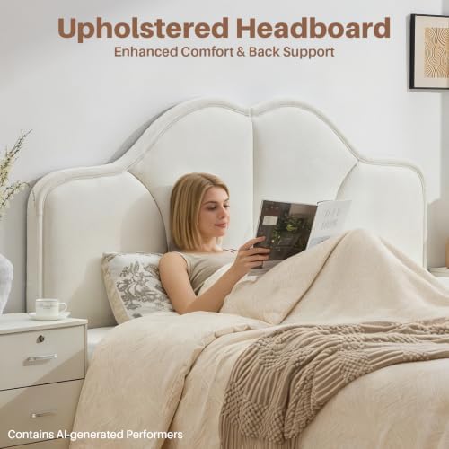 Queen Size Headboard Only Upgraded One-Piece Upholstered Headboard